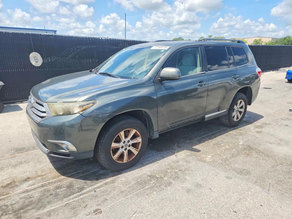 2011 Toyota Highlander VIN 5TDZK3EH5BS034095 COPART salvage auction — REAR END, FL - CERT OF TITLE SLVG REBUILDABLE, sold $1,300 on 2026-07-14 (photo 1)