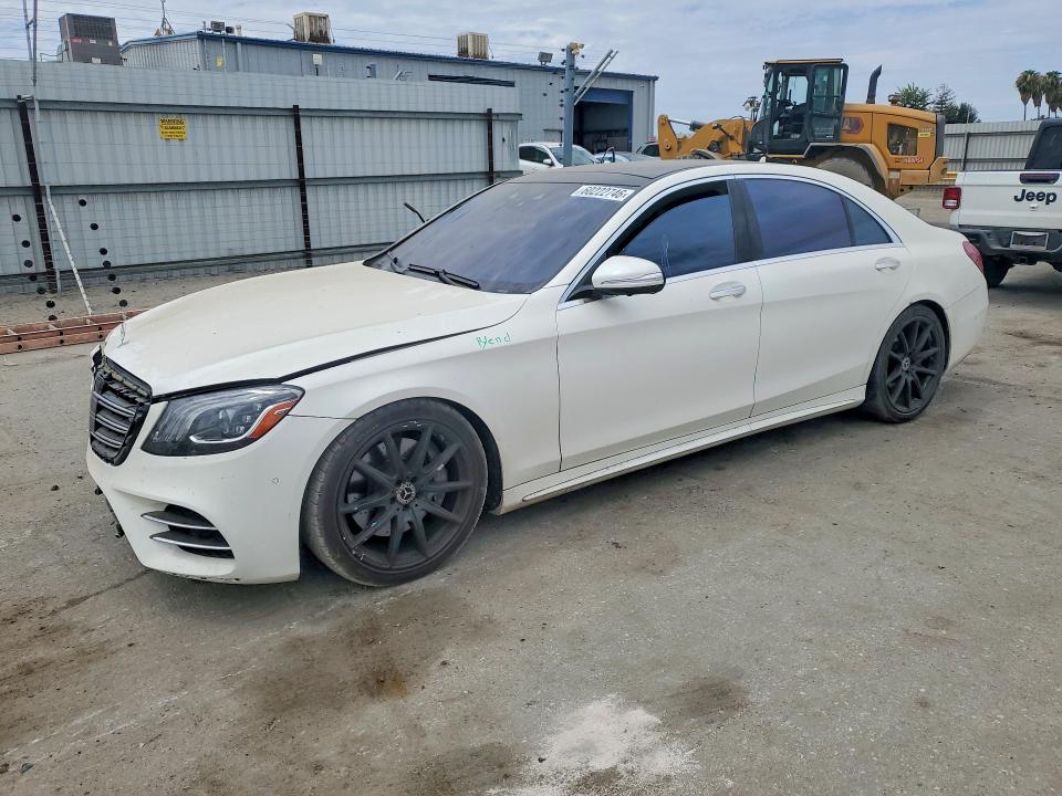 2018 Mercedes-benz S-klasse VIN WDDUG8DB8JA410392 COPART salvage auction — FRONT END, Ca - Salvage Certificate, sold $9,200 on 2026-08-14 (photo 1)