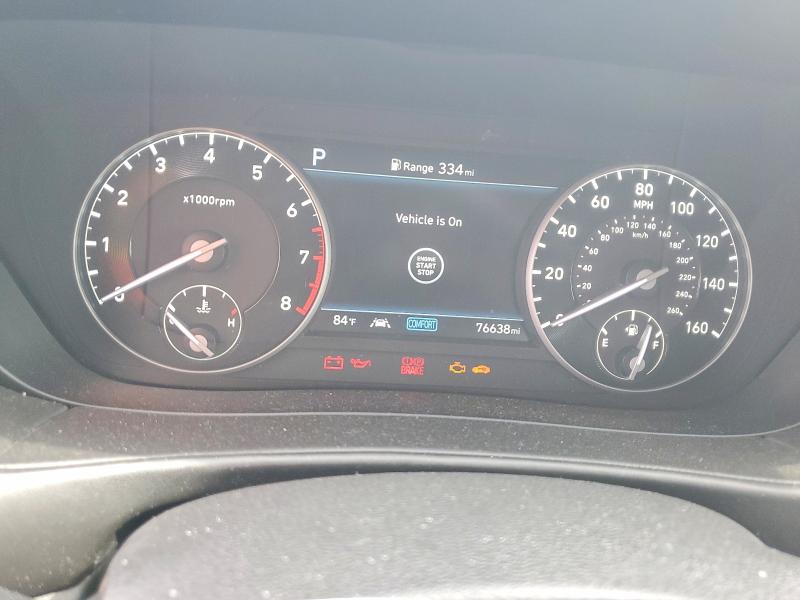 2021 Genesis G90 VIN KMTF34PA8MU090568 COPART salvage auction — WATER/FLOOD, Salvage Title, sold $12,800 on 2026-08-31 (photo 9)