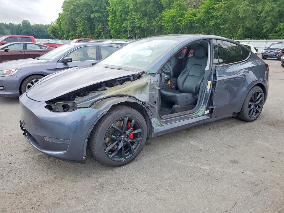 2020 Tesla Model y VIN 5YJYGDEF4LF001824 COPART salvage auction — FRONT END, Nj - Cert Of Title-Salvage, sold $3,250 on 2026-07-23 (photo 1)