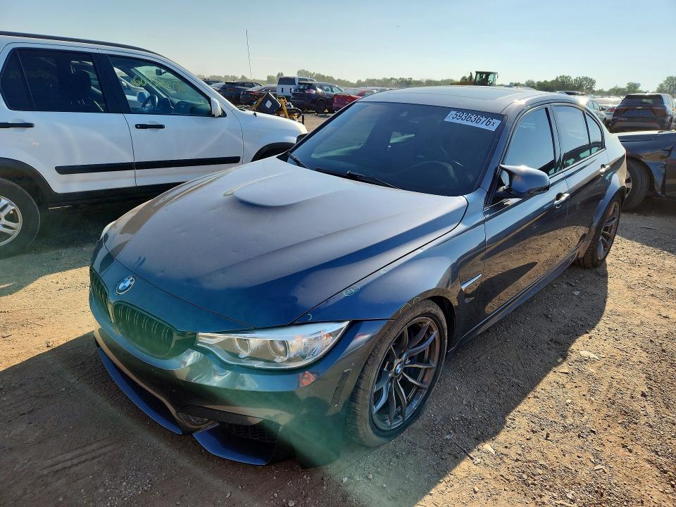 2015 BMW M3 VIN WBS3C9C50FP803481 COPART salvage auction — HAIL, Il - Salvage Certificate, sold $9,400 on 2026-07-28 (photo 1)