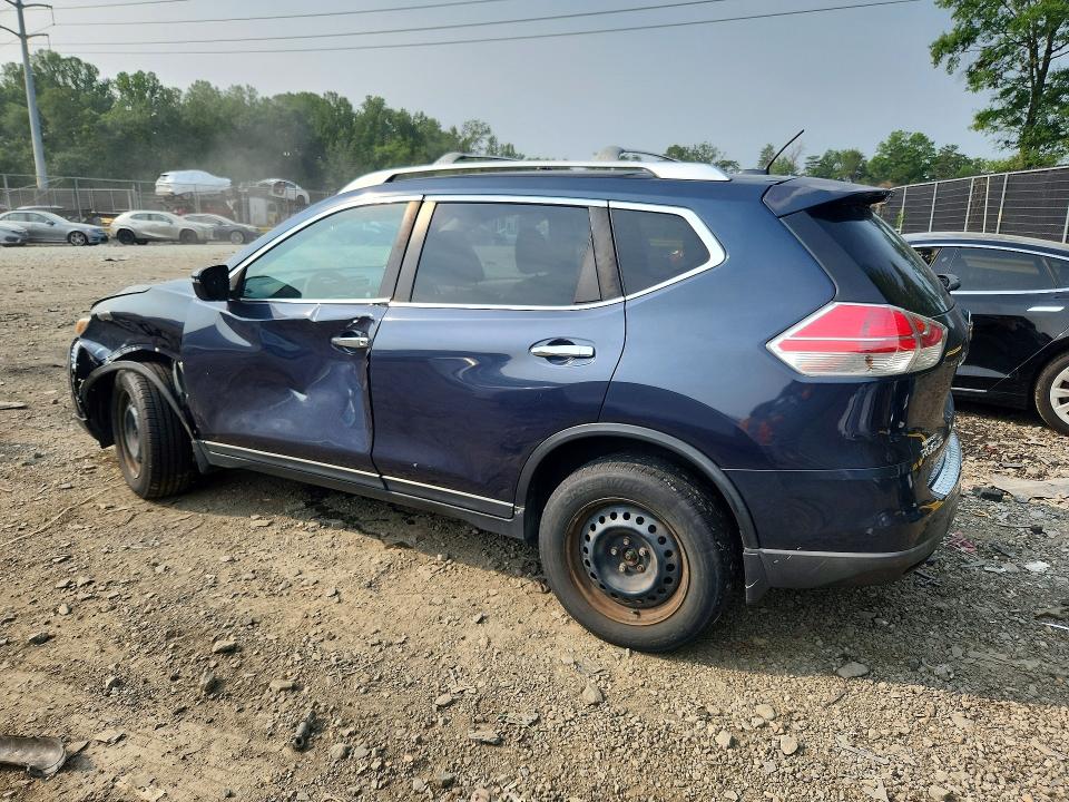 2016 Nissan Rogue VIN KNMAT2MV3GP704515 COPART salvage auction — SIDE, MD - CERT OF SALVAGE < 75% DAMAGE (P), sold $600 on 2026-07-31 (photo 2)