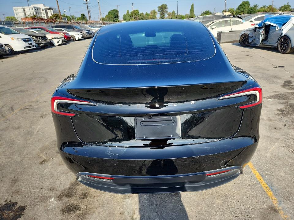 2025 Tesla Model 3 VIN 5YJ3E1EA3SF980608 COPART salvage auction — FRONT END, Tx - Dis/Dlr/Exp Only Salvage Title, sold $14,800 on 2026-09-24 (photo 6)