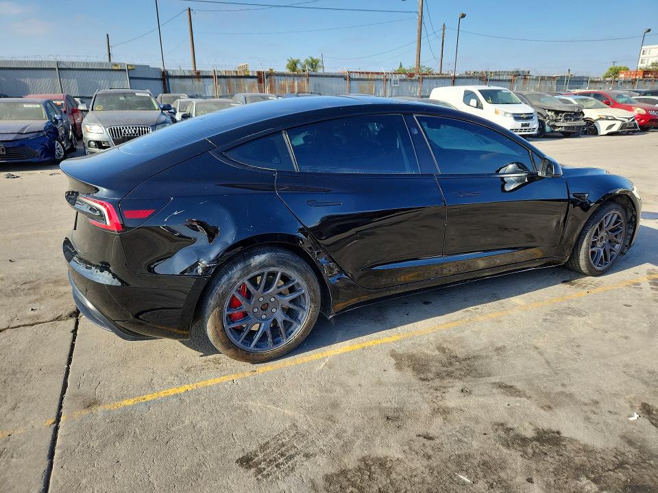 2025 Tesla Model 3 VIN 5YJ3E1EA3SF980608 COPART salvage auction — FRONT END, Tx - Dis/Dlr/Exp Only Salvage Title, sold $14,800 on 2026-09-24 (photo 3)
