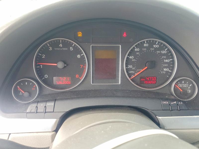 2008 Audi A4 VIN WAUDF78E48A152813 COPART salvage auction — FRONT END, Ca - Dlr/Dis/Exp Only Salvage Title, sold $175 on 2026-07-29 (photo 9)