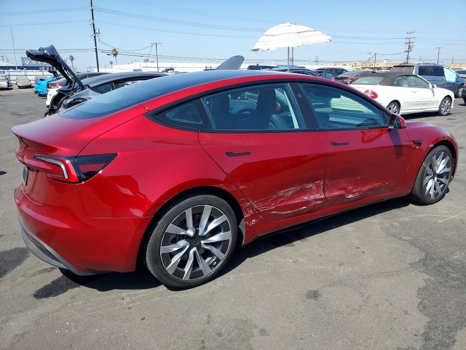 2024 Tesla Model 3 VIN 5YJ3E1EA5RF725095 COPART salvage auction — SIDE, Ca - Salvage Certificate, sold $5,200 on 2026-07-27 (photo 3)