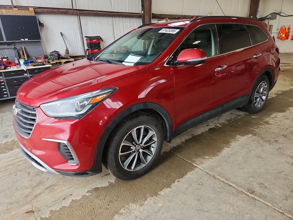 2019 Hyundai Santa fe VIN KM8SNDHF0KU297563 COPART salvage auction — REAR END, Ab - Bos - Salvage, sold $1,550 on 2026-07-30 (photo 1)
