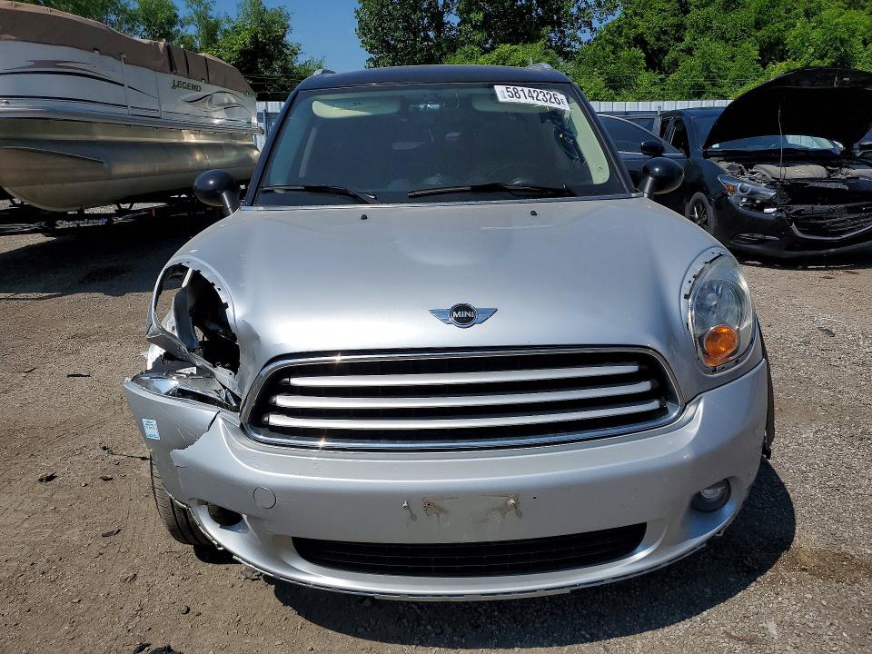 2011 Mini Cooper VIN WMWZB3C53BWH95491 COPART salvage auction — FRONT END, On - Permit Salvage, sold $125 on 2026-07-28 (photo 5)