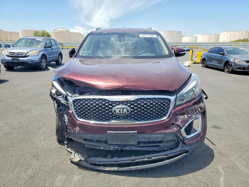 2017 Kia Sorento VIN 5XYPGDA54HG309715 COPART salvage auction — FRONT END, Ca - Salvage Certificate, sold $625 on 2026-07-27 (photo 5)
