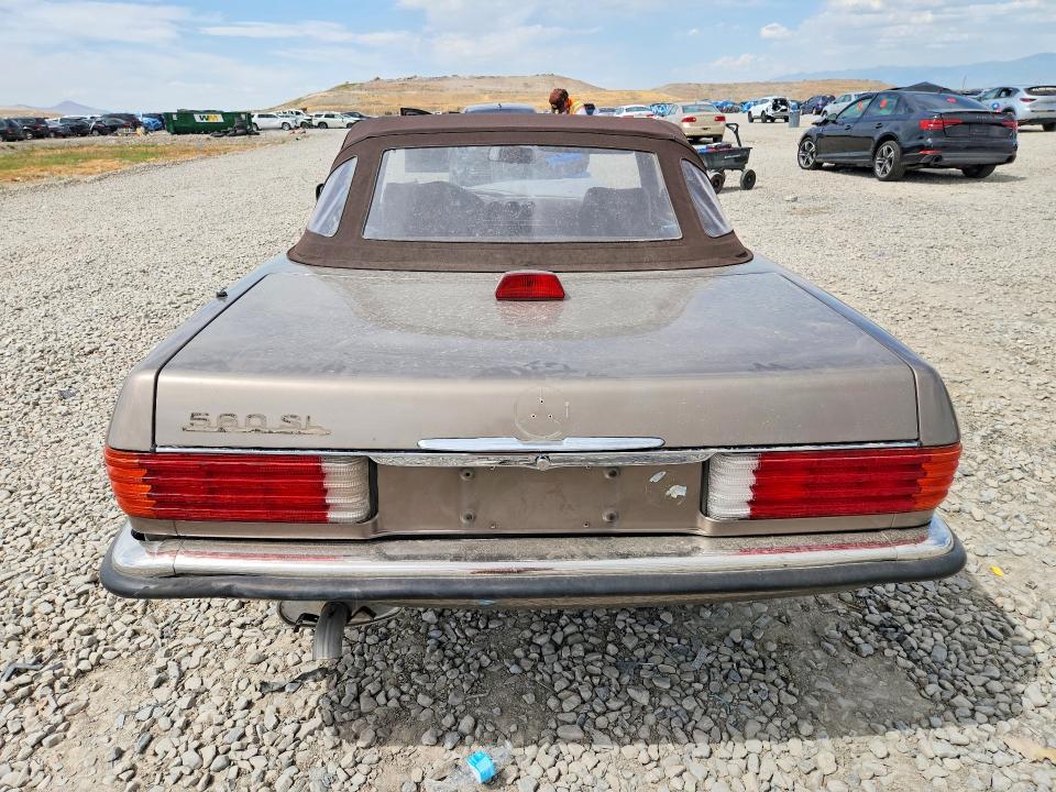 1987 Mercedes-benz Sl-klasse VIN WDBBA48D8HA070757 COPART salvage auction — FRONT END, Ut - Salvage Certificate, sold $2,200 on 2026-07-21 (photo 6)