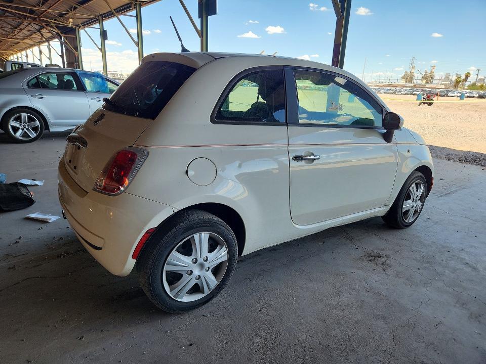 2012 Fiat 500 VIN 3C3CFFAR3CT343649 COPART salvage auction — NORMAL WEAR, AZ - CERTIFICATE OF TITLE, sold $475 on 2026-07-29 (photo 3)