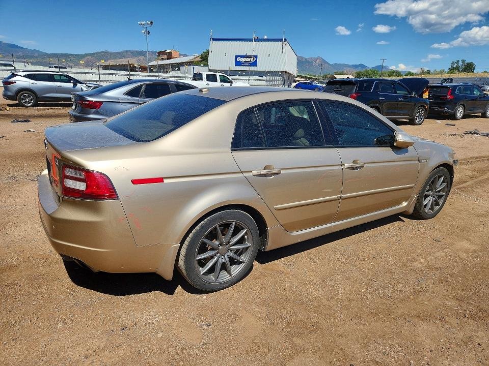 2007 Acura Tl VIN 19UUA66287A036650 COPART salvage auction — FRONT END, Co - Salvage Title, sold $325 on 2026-08-03 (photo 3)