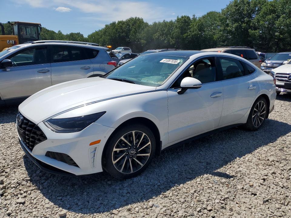 2021 Hyundai Sonata VIN 5NPEH4J24MH104389 COPART salvage auction — FRONT END, MA - CERT OF TITLE-SALVAGE (P), sold $850 on 2026-07-24 (photo 1)