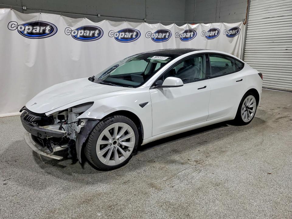 2022 Tesla Model 3 VIN 5YJ3E1EA5NF285535 COPART salvage auction — FRONT END, Fl - Certificate Of Title, sold $8,900 on 2026-07-27 (photo 1)