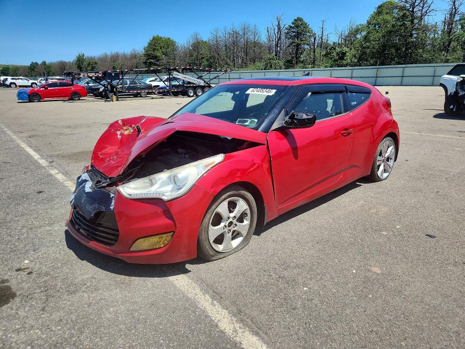 2012 Hyundai Veloster VIN KMHTC6ADXCU050812 COPART salvage auction — FRONT END, Ny - Mv-907A Salvage Certificate, sold $80 on 2026-07-29 (photo 1)
