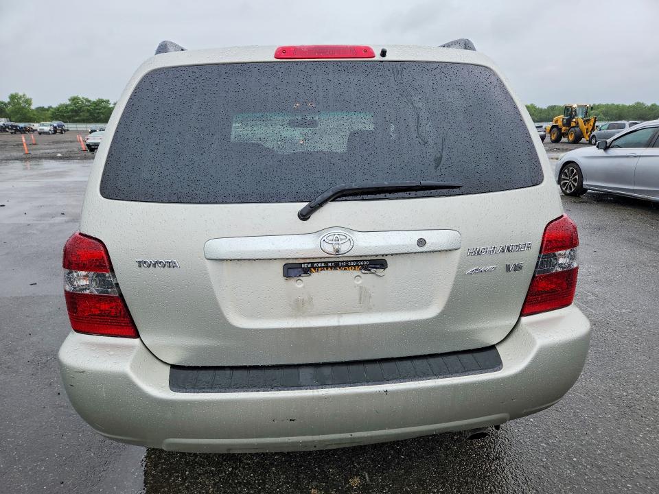 2005 Toyota Highlander VIN JTEEP21A550122263 COPART salvage auction — FRONT END, Ny - Mv-907A Salvage Certificate, sold $800 on 2026-07-15 (photo 6)