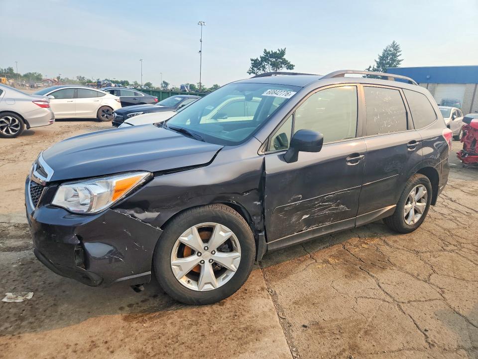 2014 Subaru Forester VIN JF2SJACC3EG543036 COPART salvage auction — FRONT END, Mi - Certificate Of Title, sold $975 on 2026-07-17 (photo 1)