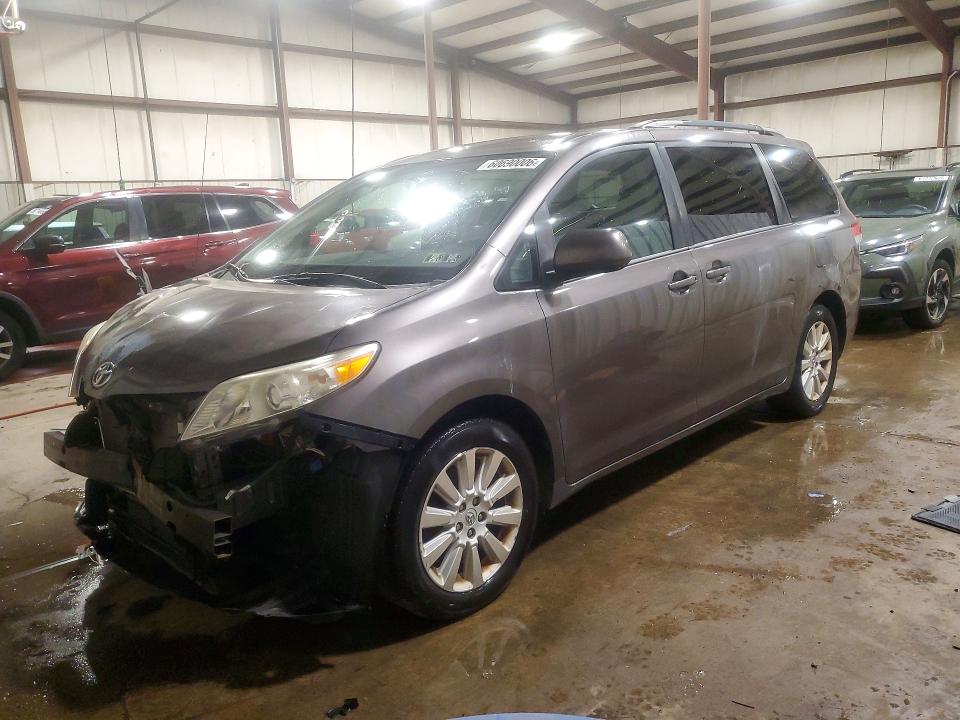 2013 Toyota Sienna VIN 5TDJK3DC8DS069719 COPART salvage auction — FRONT END, PA - CERTIFICATE OF SALVAGE, sold $1,950 on 2026-07-24 (photo 1)