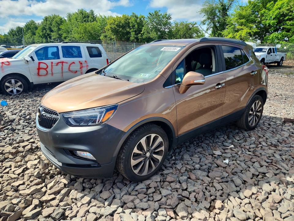 2017 Buick Encore VIN KL4CJCSBXHB162559 COPART salvage auction — FRONT END, PA - CERTIFICATE OF SALVAGE, sold $1,500 on 2026-07-27 (photo 1)