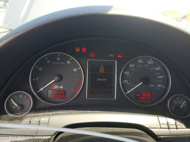 2007 Audi Rs4 VIN WAUGL78E97A170261 COPART salvage auction — VANDALISM, Or - Salvage Title Certificate, sold $125 on 2026-07-29 (photo 9)