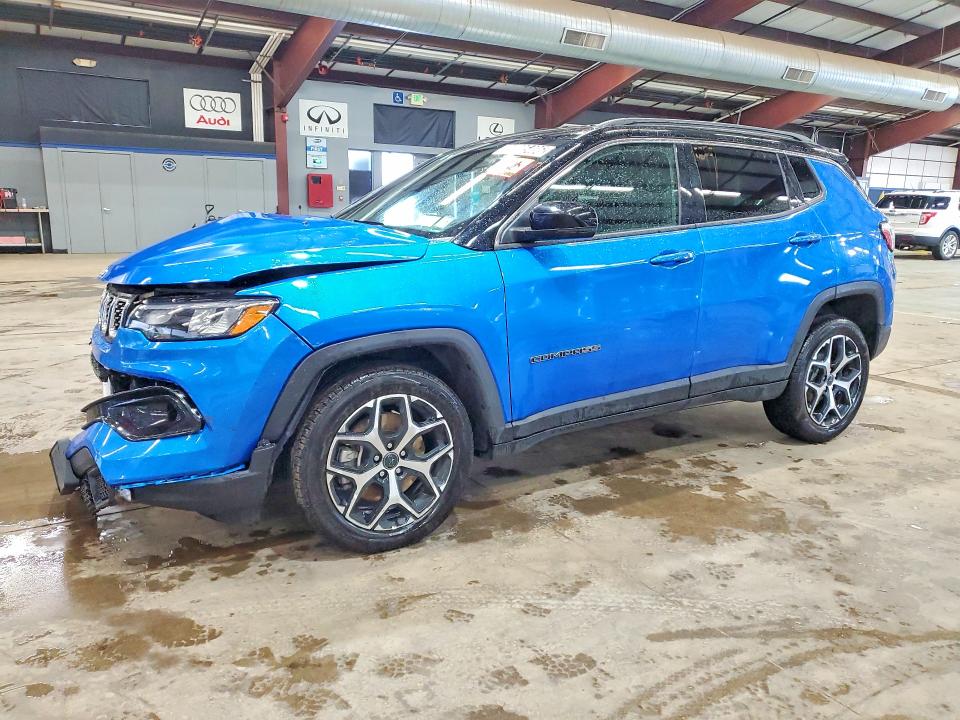 2025 Jeep Compass VIN 3C4NJDCN8ST599947 COPART salvage auction — FRONT END, Ny - Cert Of Title-Salvage, sold $4,600 on 2026-08-17 (photo 1)