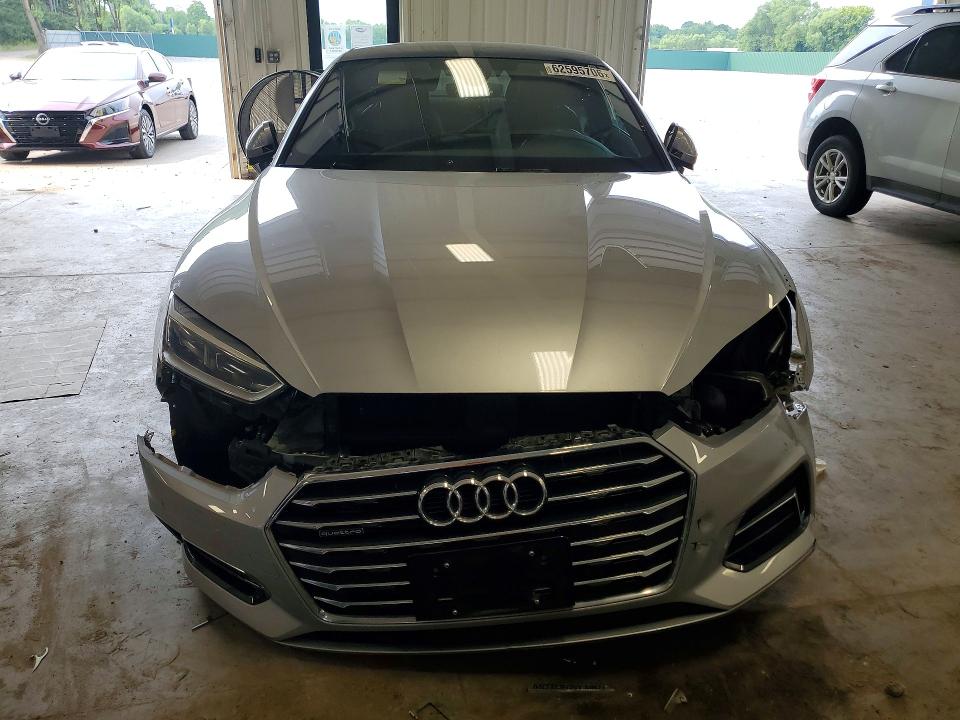 2018 Audi A5 VIN WAUPNAF58JA008428 COPART salvage auction — FRONT END, Salvage Title, sold $8,300 on 2026-08-20 (photo 5)