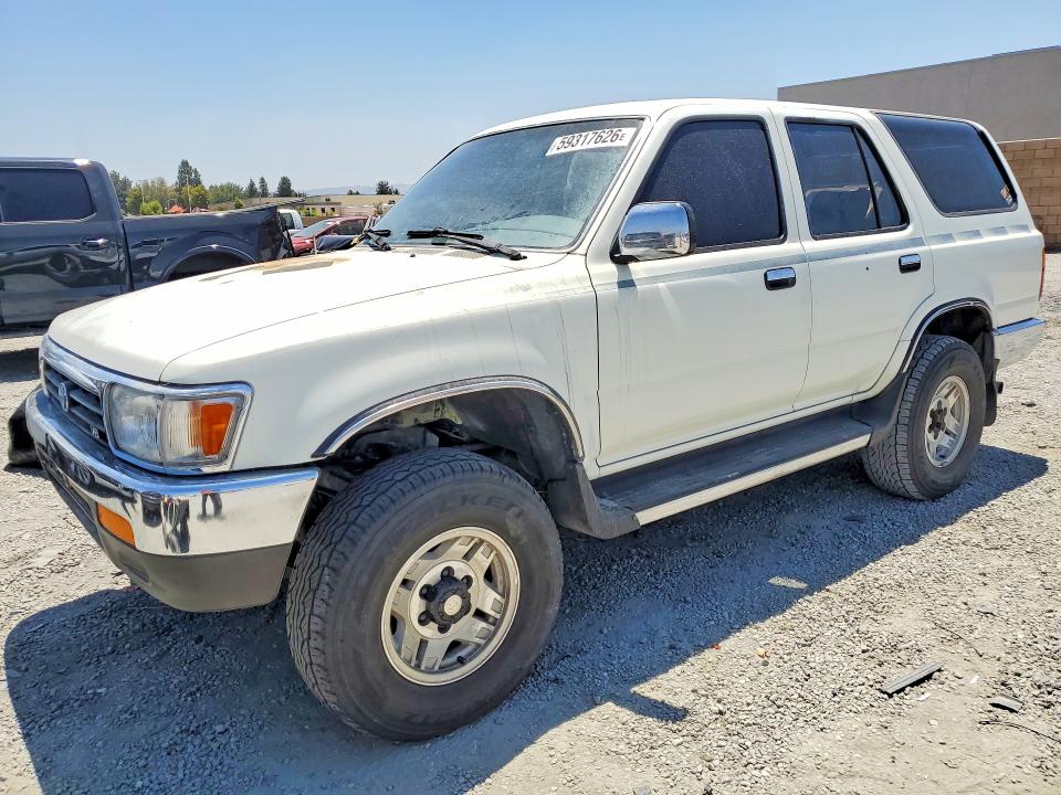 1992 Toyota 4runner VIN JT3VN39W4N8034133 COPART salvage auction — Burn Engine, CA - SALVAGE CERTIFICATE, sold $350 on 2026-07-22 (photo 1)