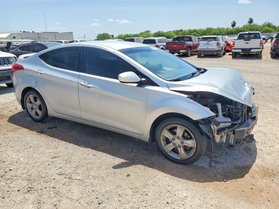 2013 Hyundai Elantra VIN KMHDH4AEXDU781292 COPART salvage auction — FRONT END, TX - CERTIFICATE OF TITLE, sold $450 on 2026-07-29 (photo 4)