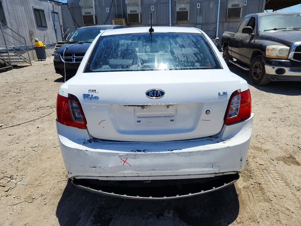 2010 Kia Rio VIN KNADH4A39A6692121 COPART salvage auction — REAR END, Ca - Salvage Certificate, sold $625 on 2026-07-16 (photo 6)