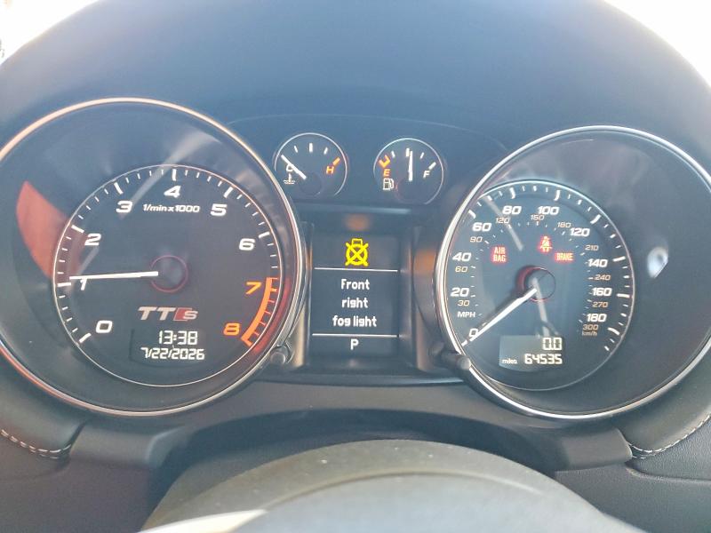 2011 Audi Tts VIN TRUB1AFK3B1022596 COPART salvage auction — FRONT END, Ca - Salvage Certificate, sold $1,150 on 2026-07-30 (photo 9)