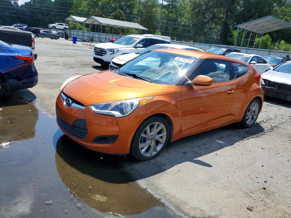 2016 Hyundai Veloster VIN KMHTC6AD6GU298710 COPART salvage auction — MECHANICAL, GA - CERTIFICATE OF TITLE, sold $1,100 on 2026-07-23 (photo 1)