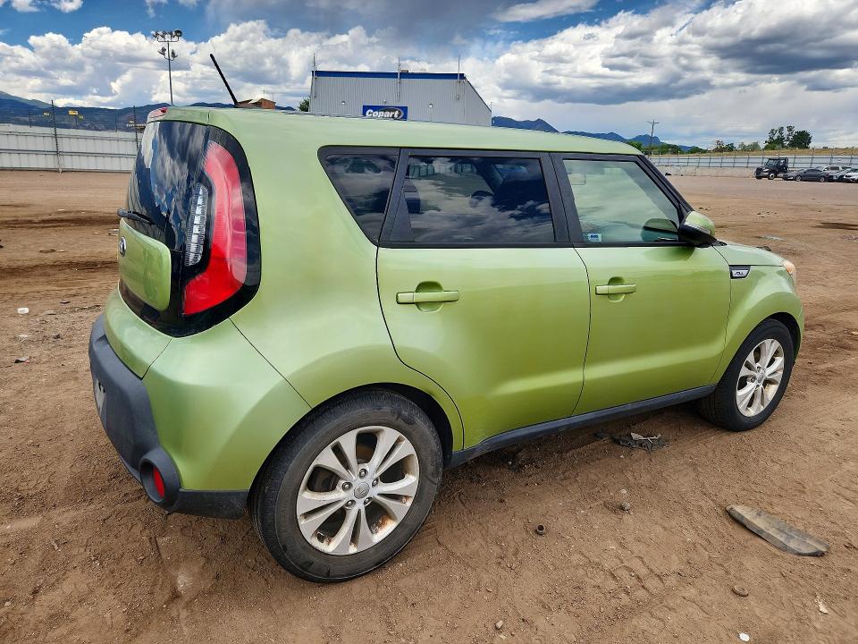 2014 Kia Soul VIN KNDJP3A52E7715128 COPART salvage auction — MECHANICAL, Co - Dis/Dlr/Exp Only Clean Title, sold $350 on 2026-07-13 (photo 3)