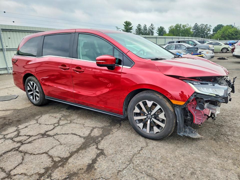 2025 Honda Odyssey VIN 5FNRL6H67SB007963 COPART salvage auction — FRONT END, Pa - Certificate Of Salvage, sold $11,900 on 2026-07-31 (photo 4)