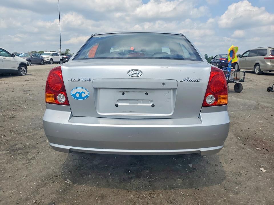 2004 Hyundai Accent VIN KMHCG45C24U552287 COPART salvage auction — FRONT END, Va - Cert Of Title - Salvage, sold $200 on 2026-07-15 (photo 6)