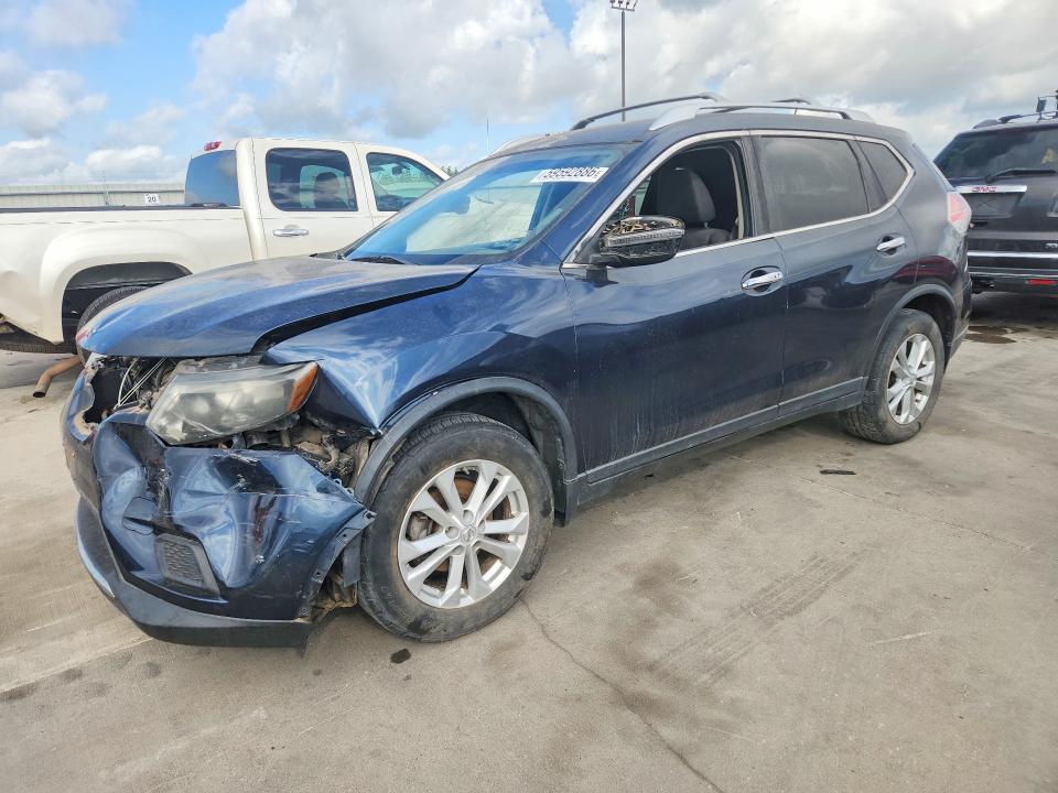 2016 Nissan Rogue VIN KNMAT2MV7GP626255 COPART salvage auction — FRONT END, Tx - Salvage Vehicle Title, sold $650 on 2026-07-16 (photo 1)