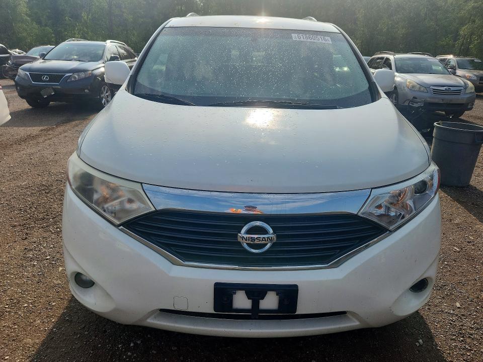 2013 Nissan Quest VIN JN8AE2KP5D9067257 COPART salvage auction — FRONT END, On - Permit No Brand - Unfit, sold $200 on 2026-07-30 (photo 5)