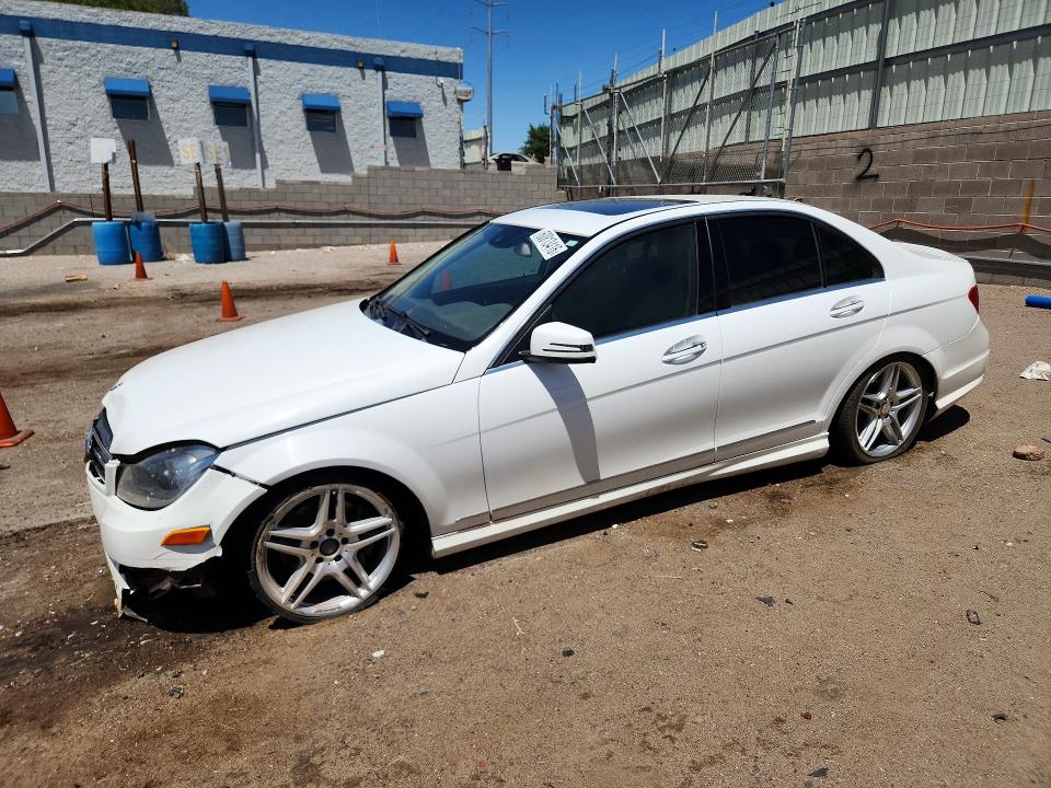 2014 Mercedes-benz VIN WDDGF8AB0ER307057 COPART salvage auction — FRONT END, Nm - Cert Of Title-Salvage, sold $650 on 2026-08-17 (photo 1)
