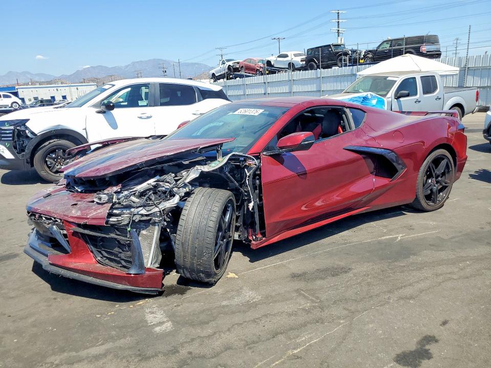 2020 Chevrolet Corvette VIN 1G1Y82D42L5107586 COPART salvage auction — FRONT END, Ca - Salvage Certificate, sold $24,500 on 2026-07-29 (photo 1)