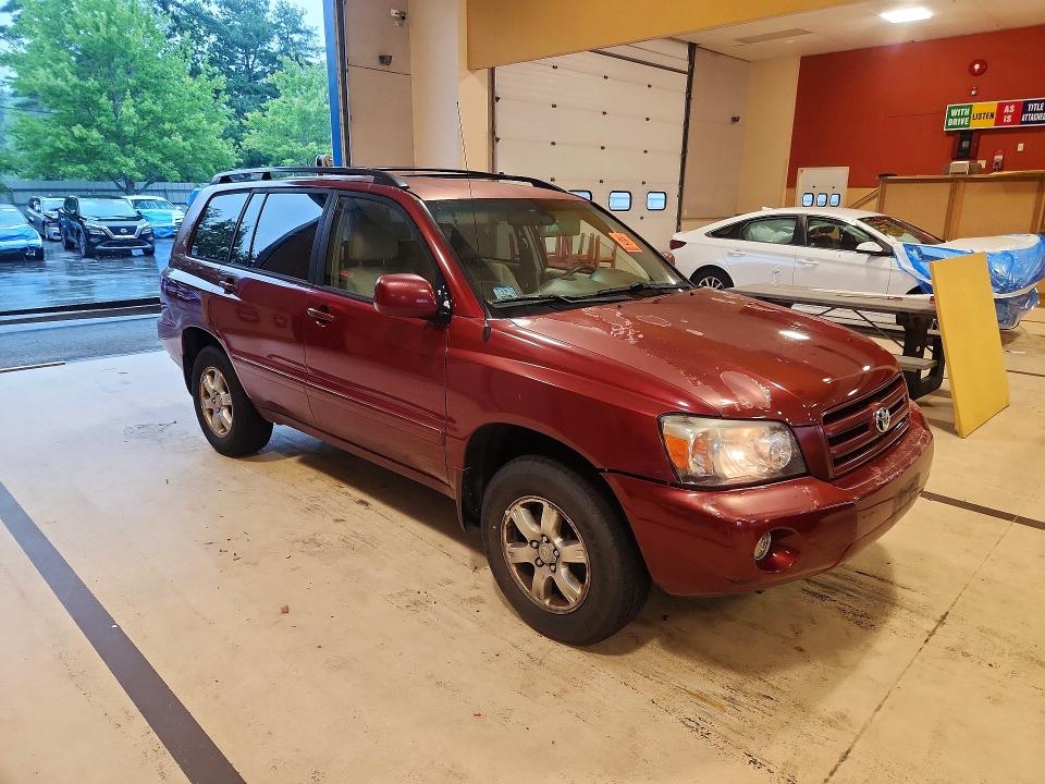 2005 Toyota Highlander VIN JTEEP21A550115572 COPART salvage auction — REAR END, Ma - Cert Of Title-Salvage, sold $775 on 2026-07-28 (photo 4)