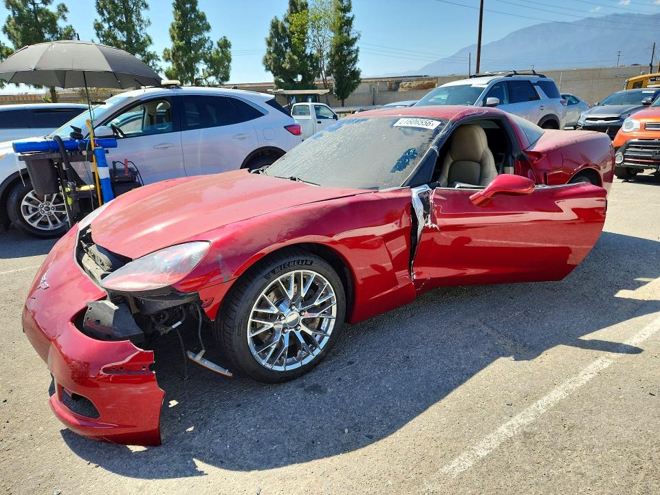 2008 Chevrolet Corvette VIN 1G1YY26W285125611 COPART salvage auction — FRONT END, Ca - Salvage Certificate, sold $9,000 on 2026-08-25 (photo 1)