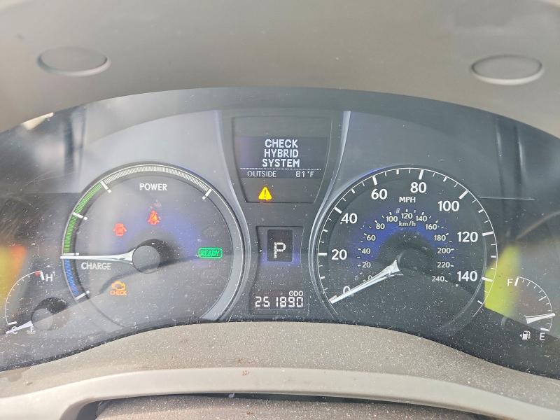 2010 Lexus Rx 450h VIN JTJBC1BA8A2010290 COPART salvage auction — FRONT END, MD - CERTIFICATE OF TITLE, sold $2,000 on 2026-07-30 (photo 9)