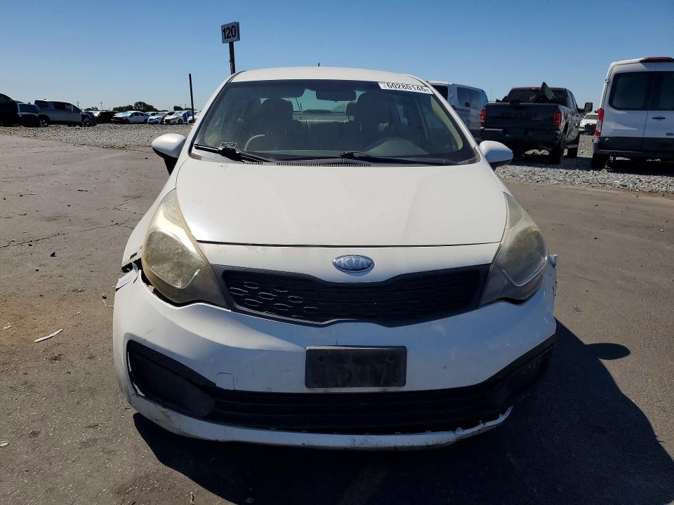 2013 Kia Rio VIN KNADM4A36D6154377 COPART salvage auction — FRONT END, Ca - Salvage Certificate, sold $450 on 2026-07-16 (photo 5)