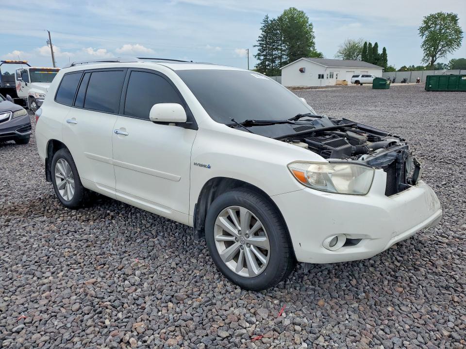 2008 Toyota Highlander hybrid VIN JTEEW44AX82025126 COPART salvage auction — FRONT END, IN - CERT OF TITLE-SALVAGE TITLE (P), sold $30 on 2026-07-28 (photo 4)