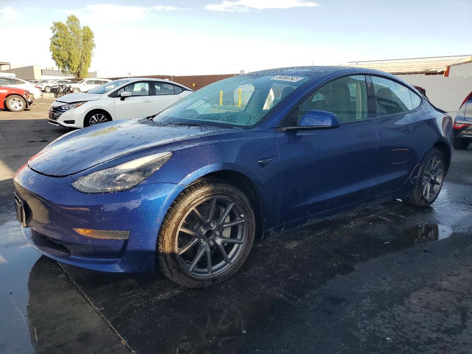 2022 Tesla Model 3 VIN 5YJ3E1EA6NF288475 COPART salvage auction — REAR END, NV - CERTIFICATE OF TITLE, sold $7,200 on 2026-08-03 (photo 1)
