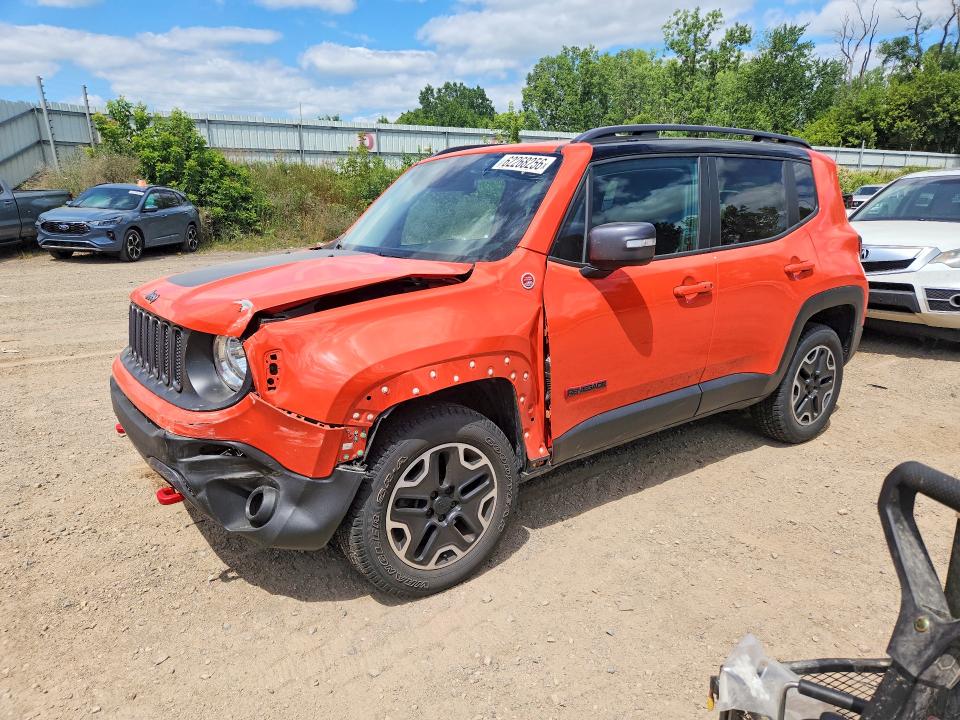 2015 Jeep Renegade VIN ZACCJBCT1FPC03753 COPART salvage auction — FRONT END, MI - CERTIFICATE OF TITLE, sold $2,550 on 2026-08-05 (photo 1)