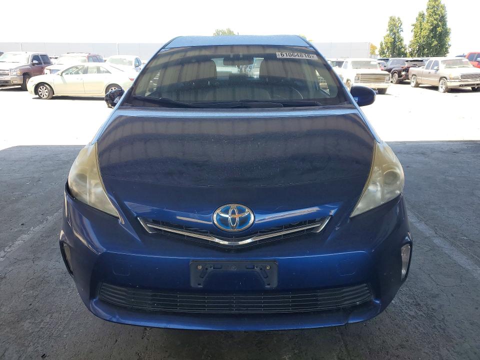2012 Toyota Prius v VIN JTDZN3EUXC3133180 COPART salvage auction — FRONT END, CA - SALVAGE CERTIFICATE, sold $1,000 on 2026-07-28 (photo 5)