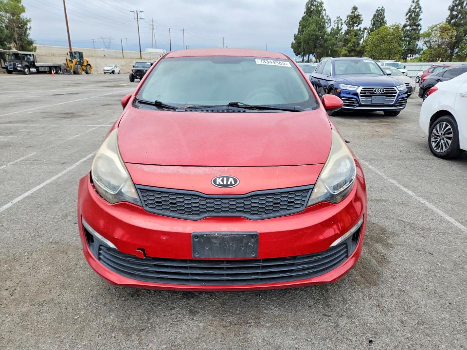 2017 Kia Rio VIN KNADM4A3XH6112249 COPART salvage auction — FRONT END, Ca - Salvage Certificate, sold $550 on 2026-07-16 (photo 5)