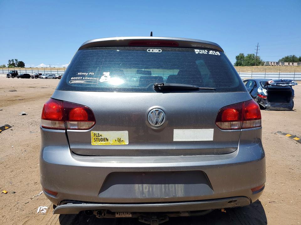 2011 Volkswagen Golf VIN WVWDM7AJ3BW035704 COPART salvage auction — REAR END, CO - DIS/DLR/EXP ONLY CLEAN TITLE, sold $575 on 2026-07-27 (photo 6)