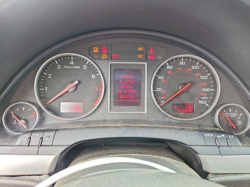 2005 Audi A4 VIN WAULC68E75A068690 COPART salvage auction — FRONT END, Pa - Certificate Of Salvage, sold $175 on 2026-07-21 (photo 9)