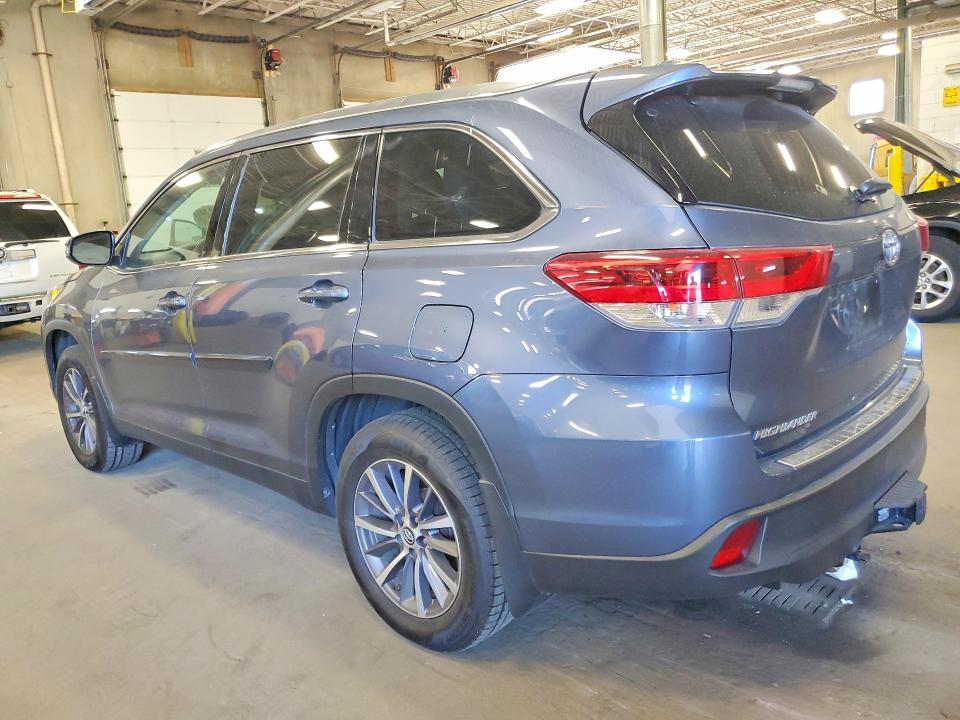 2019 Toyota Highlander VIN 5TDJZRFHXKS708977 COPART salvage auction — HAIL, Mn - Cert Of Title-Salvage, sold $5,900 on 2026-07-28 (photo 2)